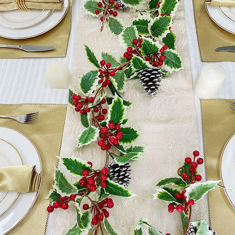 ZAIJIE24 Nhánh Lá Phong Giả 24 Lá Phong Trang Trí Tiệc Cưới / Giáng Sinh