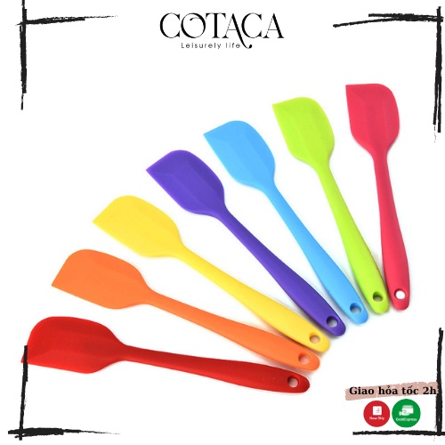 Dụng cụ làm bánh Spatula phới trộn bột, phới dẹt silicone tiện dụng