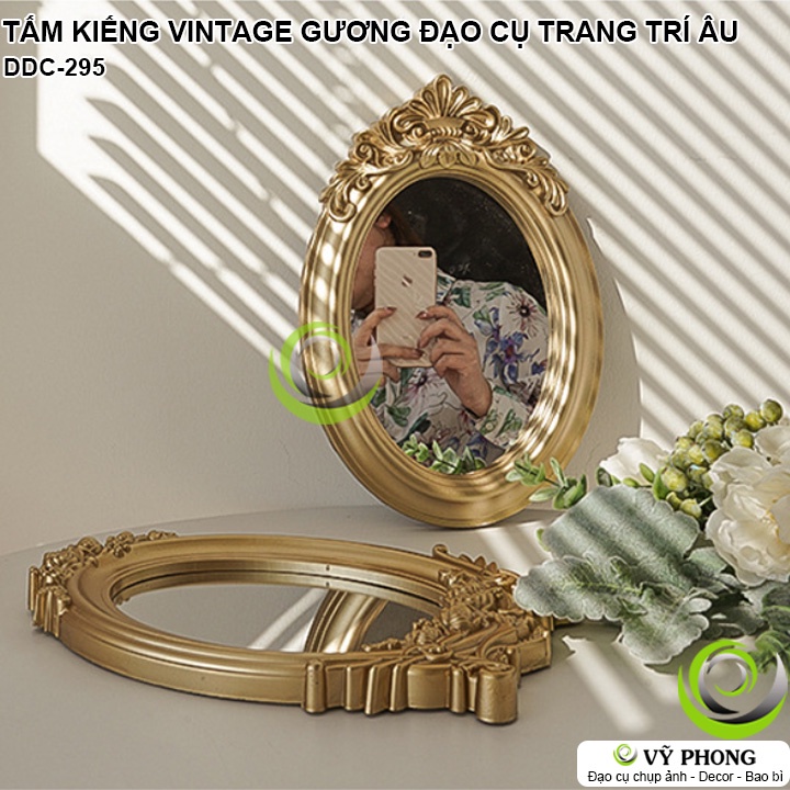 TẤM KIẾNG VINTAGE GƯƠNG CỔ PHONG CÁCH CHÂU ÂU ĐẠO CỤ TRANG TRÍ CHỤP ẢNH SẢN PHẨM TRANG SỨC MỸ PHẨM DDC-295