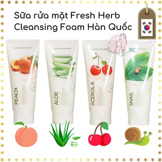 Sữa rửa mặt Nature Fresh Herb Cleansing Foam 170ml Hàn Quốc (Shop Bunny Beans)