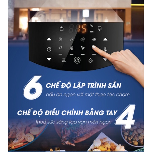 Nồi chiên hơi nước Kalite Steam 7, nồi chiên không dầu 7L, hấp nướng 2 trong 1, hàng chính hãng