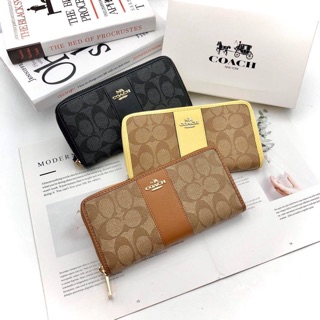 VÍ COACH NỮ LOGO PHỐI MÀU