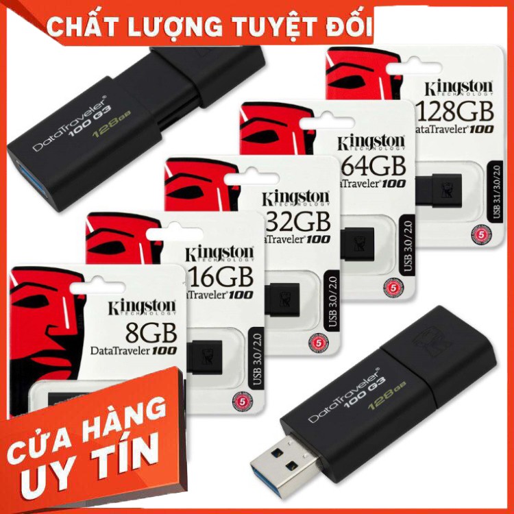 Usb 3.0 Kingston Chính Hãng 128gb 64gb 32gb 16gb DT101G3 - Bảo Hành 5 năm