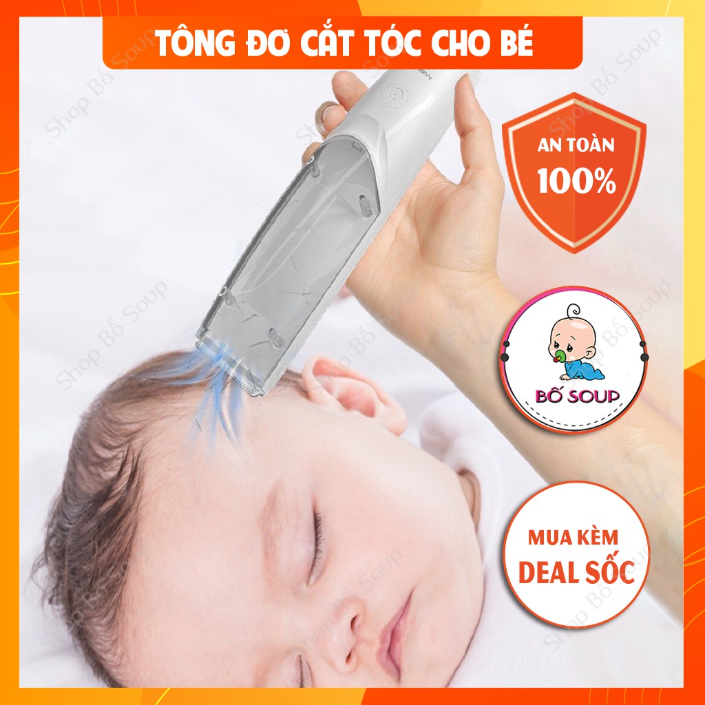 Tông đơ cắt tóc cho bé có chức năng hút tóc Misuta giúp bé không bị ngứa khi dính tóc [Bảo hành 6 tháng]