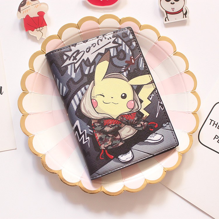 Ví Đựng Hộ Chiếu Giấy Tờ In Hình Pikachu Đáng Yêu Tiện Dụng