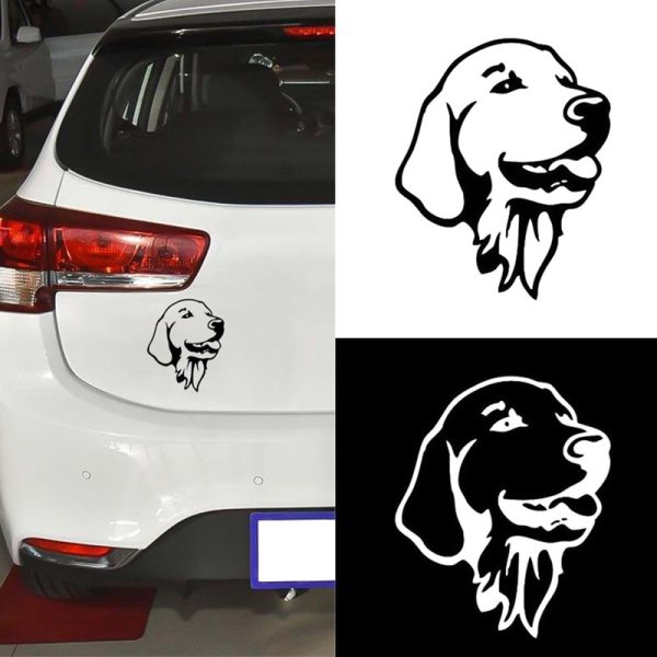 Decal Dán Xe Hơi Hình Chó Golden Retriever Dễ Thương