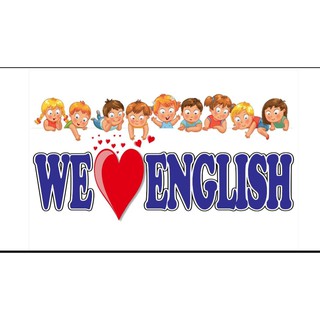 Decal dán tường tiếng anh mẫu We Love English
