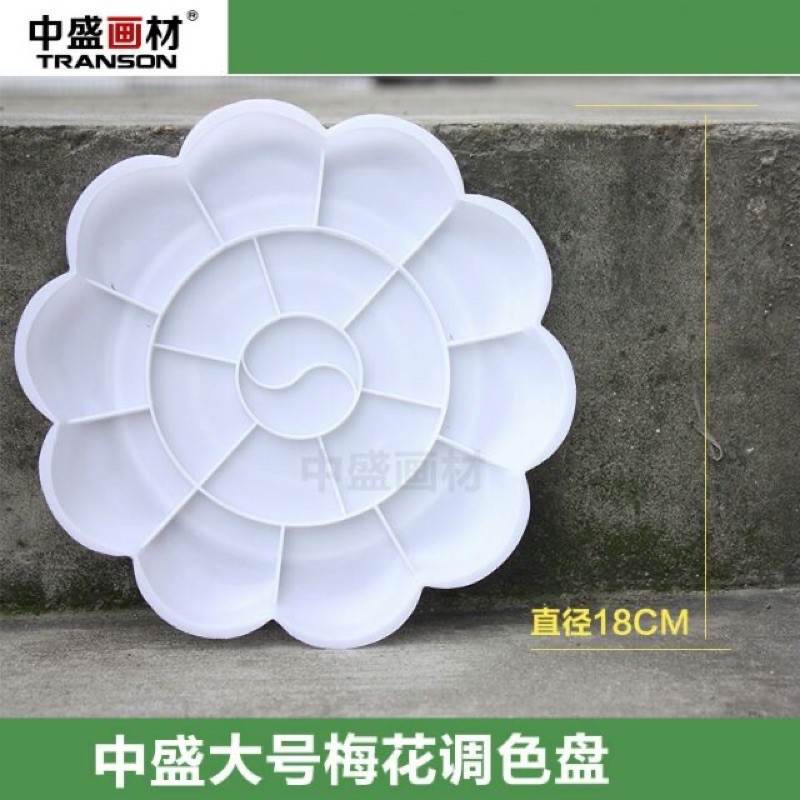 Khay pha màu hoa đào 18cm rẻ đẹp