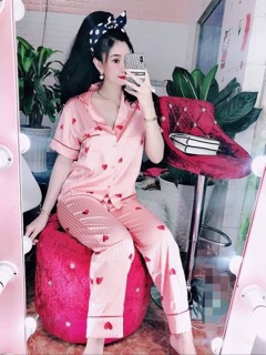 {ẢNH THẬT} Bộ lụa gấm mang nhà cực xinh