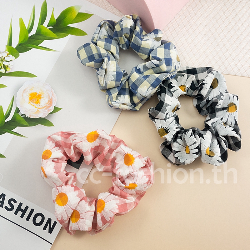 Dây Buộc Tóc Co Giãn Đính Hoa Cúc Thời Trang Hàn Quốc
