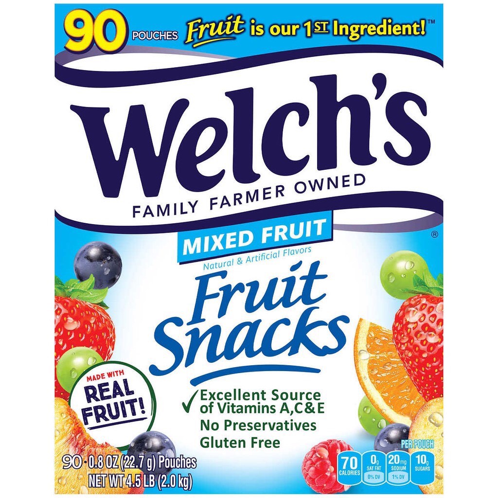 Kẹo dẻo trái cây Welch’s của Mỹ 22.7g