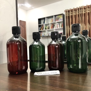 Chai nhựa Lớn Nắp Bật / Nắp vặn / nắp nhôm - Chai Pet 500ml/ 300ml/ 250ml/ 200ml Đủ màu chiết Mỹ phẩm