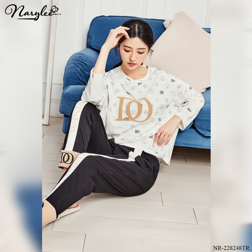 [CHÍNH HÃNG] Đồ bộ mặc nhà nữ dài tay NARYLEE chất liệu cotton kháng khuẩn chống tia UV mã NR8248