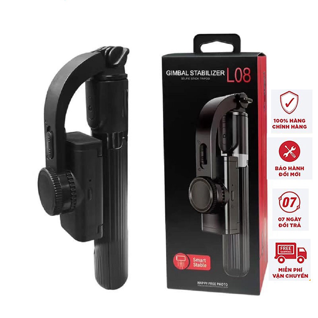 Gậy chống Rung Gimbal Stabilizer L08, Có 3 chân đỡ, Tặng kèm nút bấm Bluetooth hàng cao cấp [Free Ship]- VuaphukienMD | BigBuy360 - bigbuy360.vn