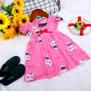 Váy lanh lụa bé gái