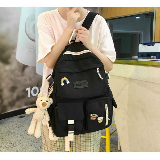 Balo chống thấm MARS SOCIETY balo học sinh sinh viên hot trend