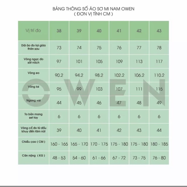 Áo Sơ mi Nam Owen chính hãng sale shock | BigBuy360 - bigbuy360.vn