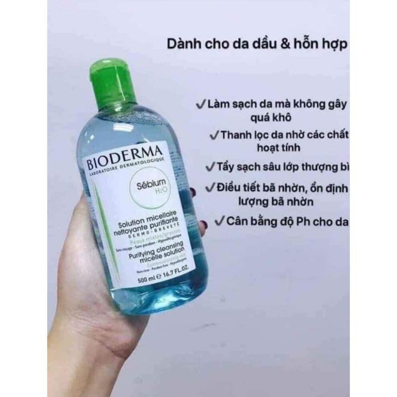 Nước tẩy trang Bioderma 500ml chính hãng