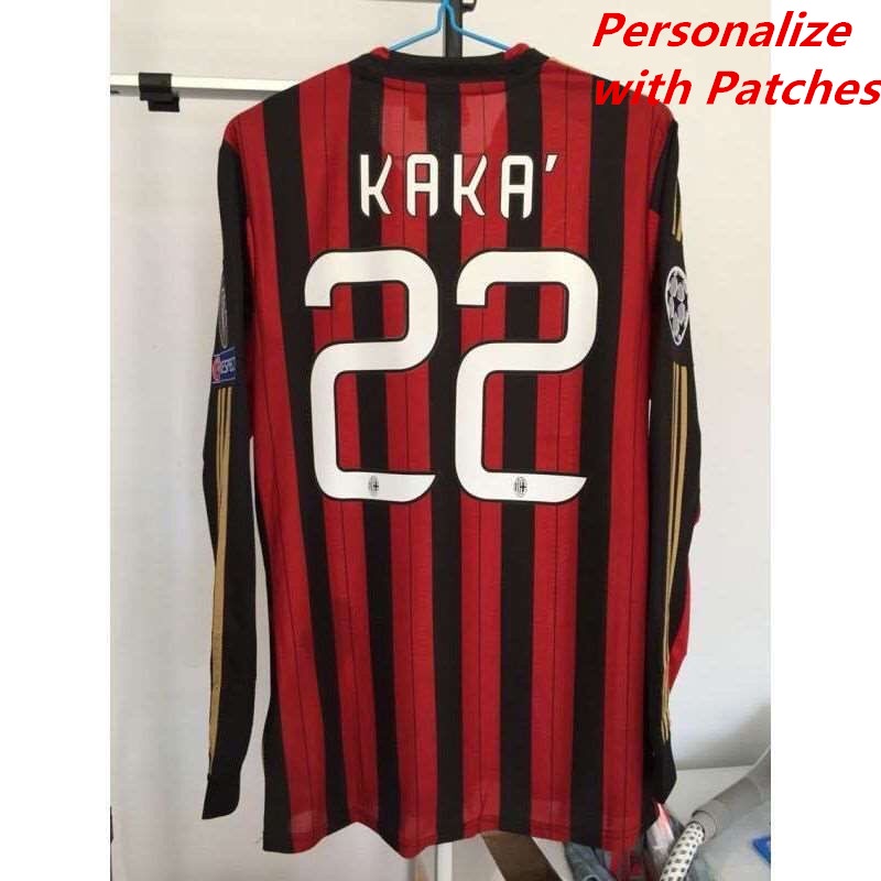 Áo Bóng Đá Dài Tay Đội Tuyển Ac Milan Mùa Giải 13 14 SHort / Milan KAKA Ronaldo