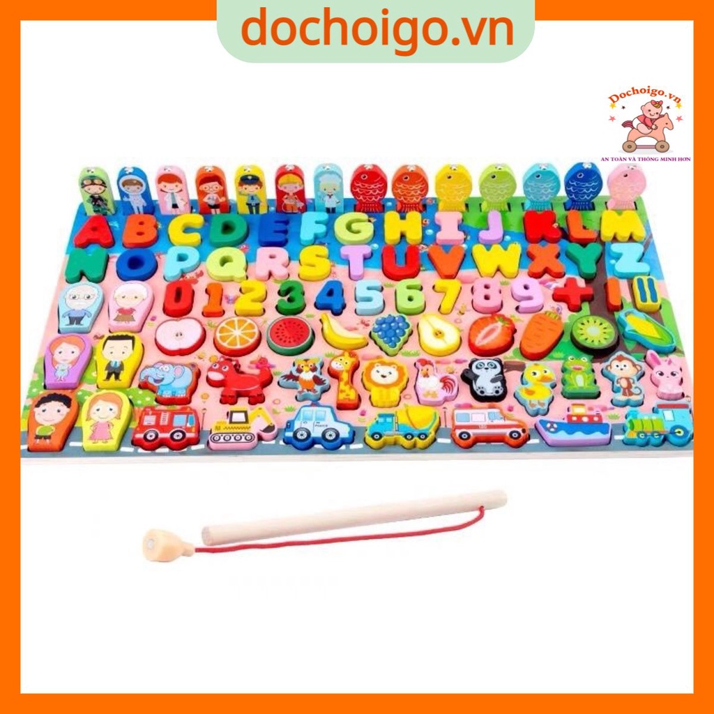 Đồ chơi bộ bảng Số Câu Cá Thông Minh Montessori, Ghép Hình Đa Năng Giúp Bé Phát Triển Tư Duy Sớm dochoigo.vn