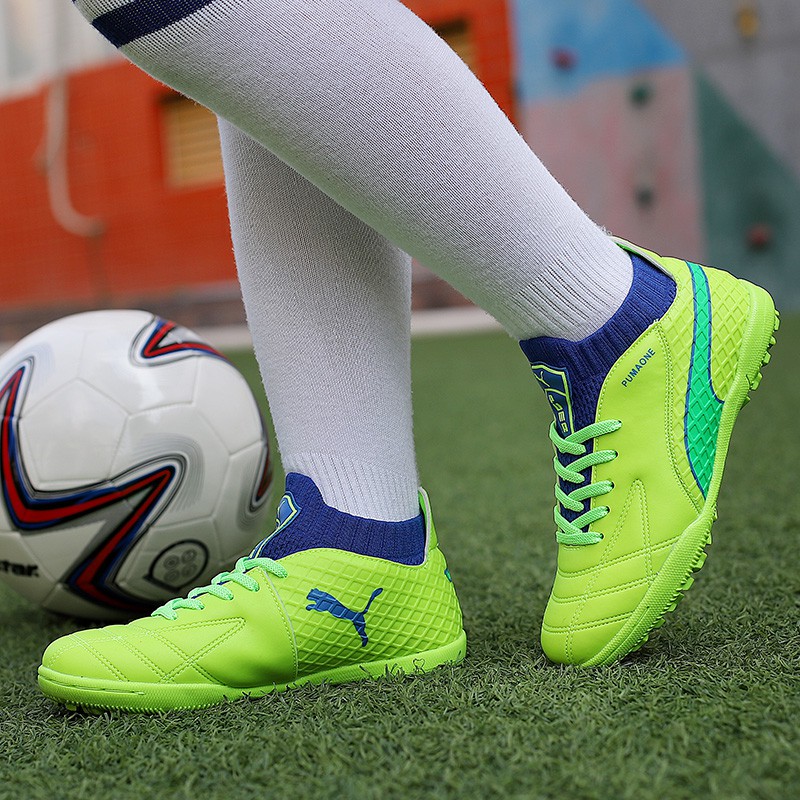 NEW CH <Real Picture> Giày bóng đá trẻ em Giày tập bóng đá Size:29-35 TF Giày bóng đá futsal :