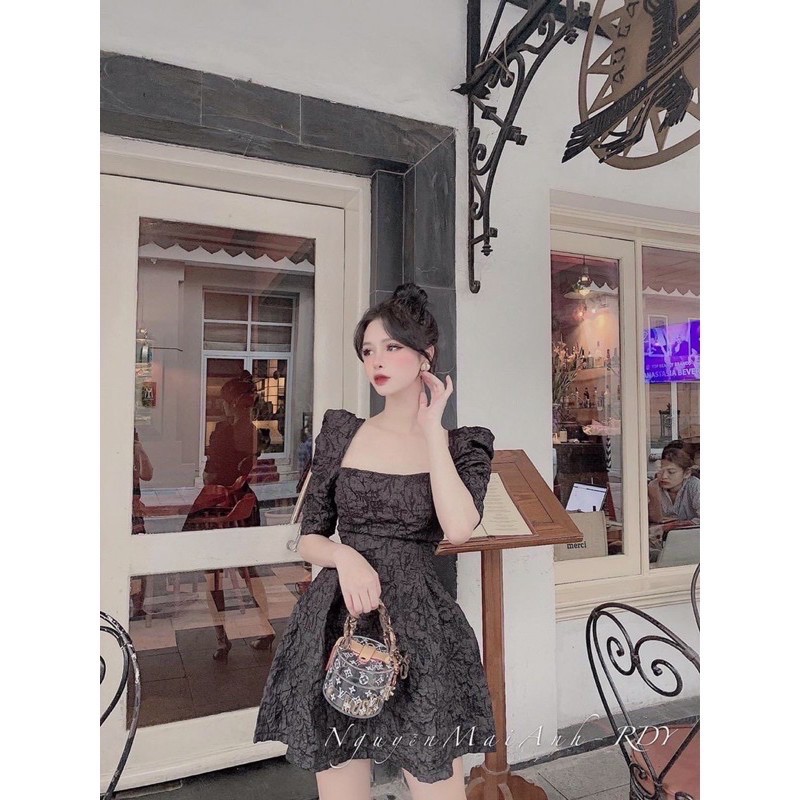 Đầm xốp tay phồng màu inbox | BigBuy360 - bigbuy360.vn