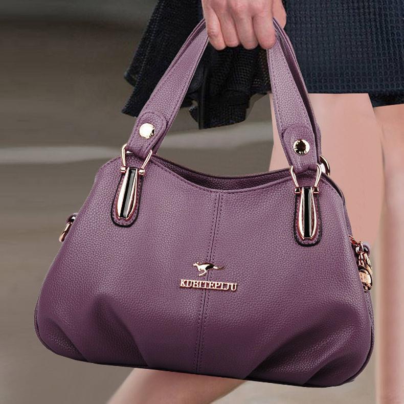 Túi Xách Tay Bằng Da Mềm Thời Trang Cho Phụ Nữ Trung Niên
