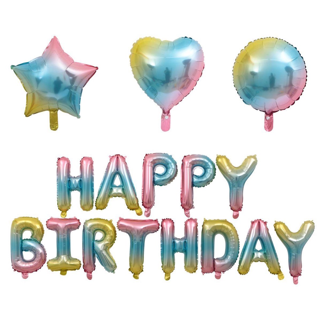 Set 1 Giấy Nhôm 32 Inch Màu Gradient Mừng Năm Mới