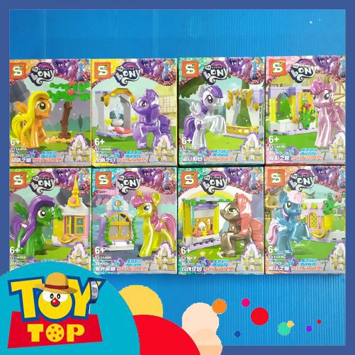 [Một hộp lẻ] Đồ chơi lắp ráp Minifigures chú ngựa Pony SY1449 - đồ chơi lắp ráp xếp hình