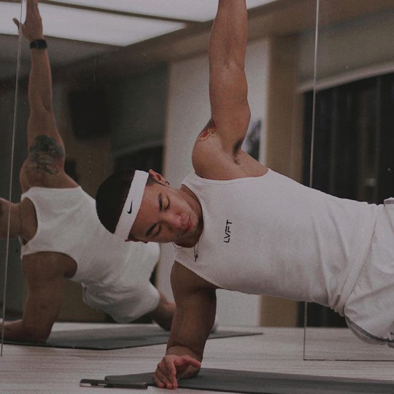 Áo Thun Ba Lỗ Thể Thao Co Giãn Ôm Dáng Dành Cho Nam