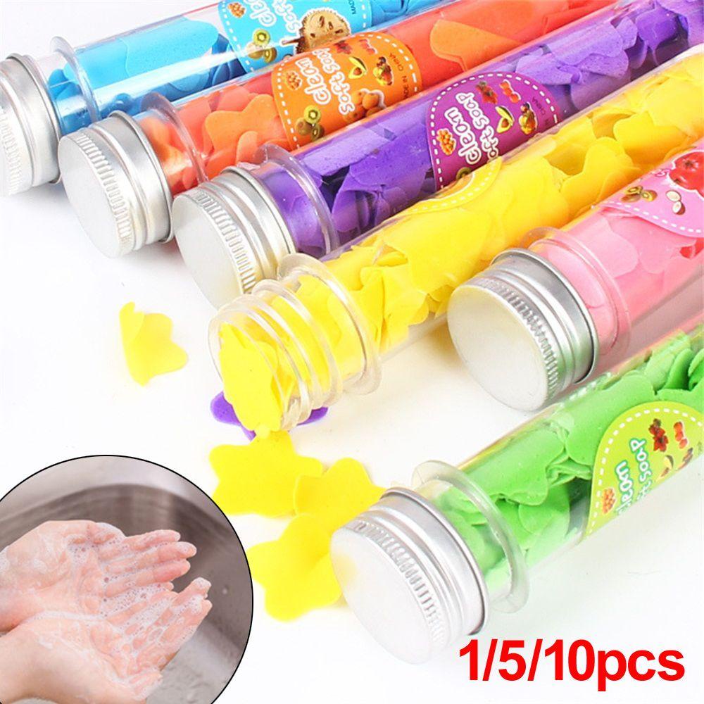 HS Set 1 / 5 / 10 Ống Xà Phòng Giấy Tiện Dụng Khi Đi Du Lịch