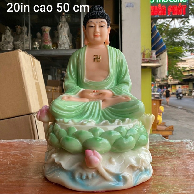 Tượng di lặc đá 20in cao 50 cm cao cấp