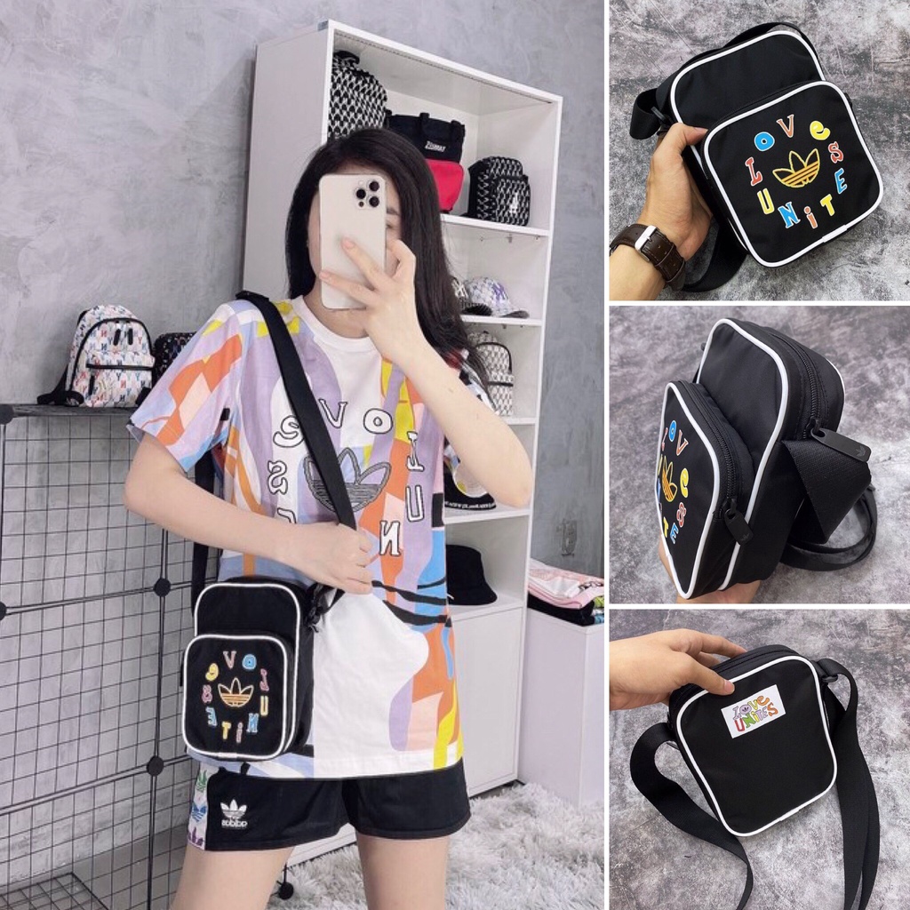 ⚡️ Túi Đeo Chéo Minibag Adi.das Originals Pride Mini Bag - Black HÀNG XUẤT DƯ FULL TEM TAG