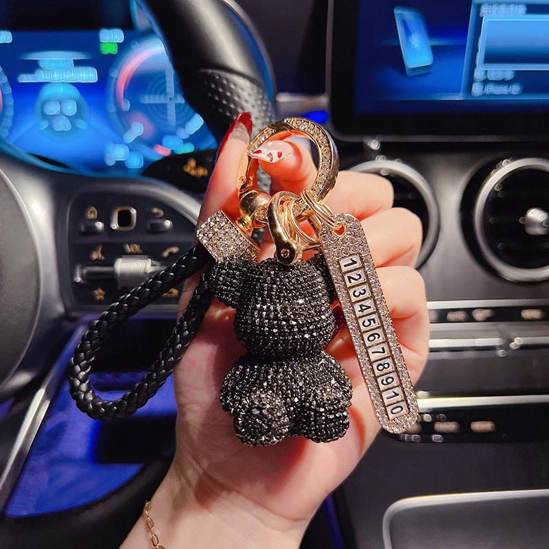 Móc Chìa Khóa Xe Hơi Hình Gấu Ngồi Đúng Cách Sáng Tạo Chống Thất Lạc Kích Thước Nhỏ Thích Hợp Làm Quà Tặng Cho Nam Và Nữ
