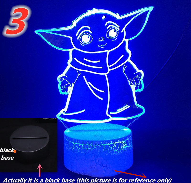 Đèn Ngủ 3d Hình Nhân Vật Yoda Phim Star Wars