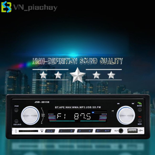 COD Car Radio Stereo Player Digital Bluetooth Car MP3 Player FM Radio Stereo Audio Music USB/memory card with In Dash AUX Input