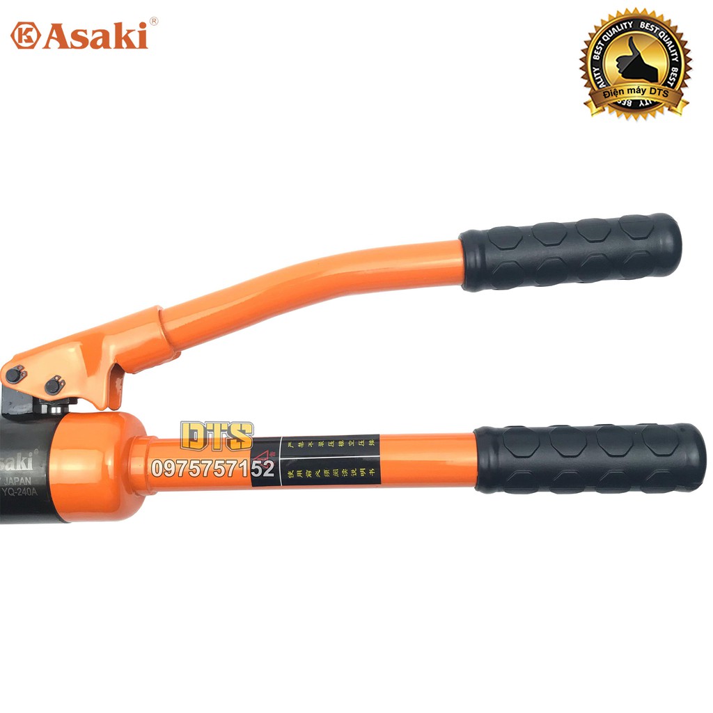 Bộ kìm bấm cos thủy lực 240mm2 Asaki AK-0617 (YQ-240), kìm thủy lực ép cos đa năng, bấm cốt dây điện đầu cuối