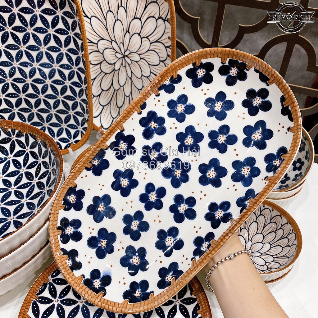 Bát đĩa Decor, Chén Dĩa Dễ Thương, Tô Ăn Cơm Sứ Đẹp Sét Mây Nhật H3 cực kỳ sang chảnh