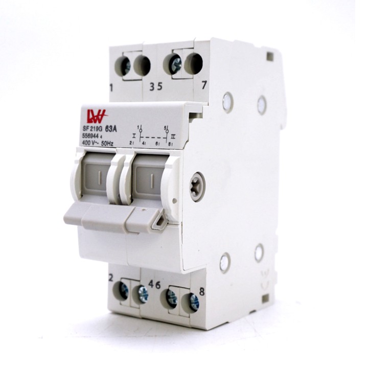 Át chuyển đổi 2 nguồn điện 63A LW cầu dao đảo chiều dạng Aptomat - DHDT