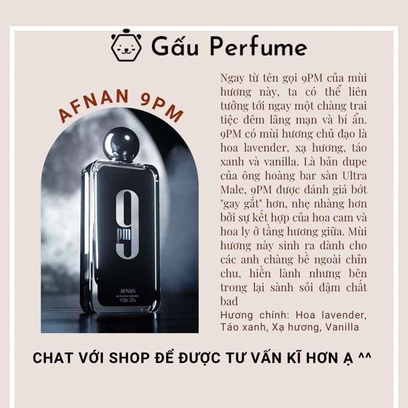 Mẫu thử 9PM 10ML chính hãng