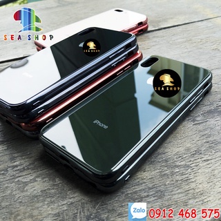 Ốp lưng cho iPhone 6,6s,7plus,8plus,XSmax,XR,11Pro Max viền nhựa dẻo-mặt lưng bằng kính cường lực màu sắc luôn tươi sáng