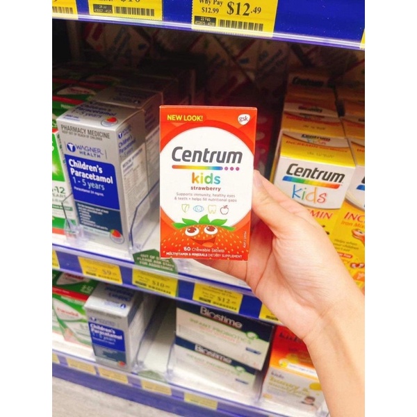 Kẹo nhai Vitamin Centrum Kids Úc cho bé từ 3 tuổi