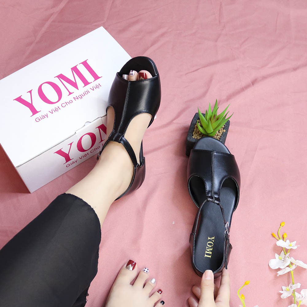 {FREESHIP} SANDAL NỮ ĐẾ BỆT KHOÉT HÔNG CHỮ T HỢP THỜI TRANG sy0598