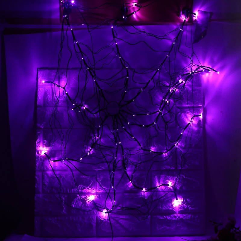 Dây Đèn Led Hình Lưới Nhện Trang Trí Halloween