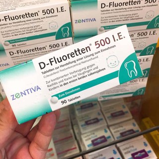 [ HÀNG CHÍNH HÃNG] Vitamin D Fluoretten 500 I E, bổ sung D3 Flouretten cam kết Hàng Đức chính hãng