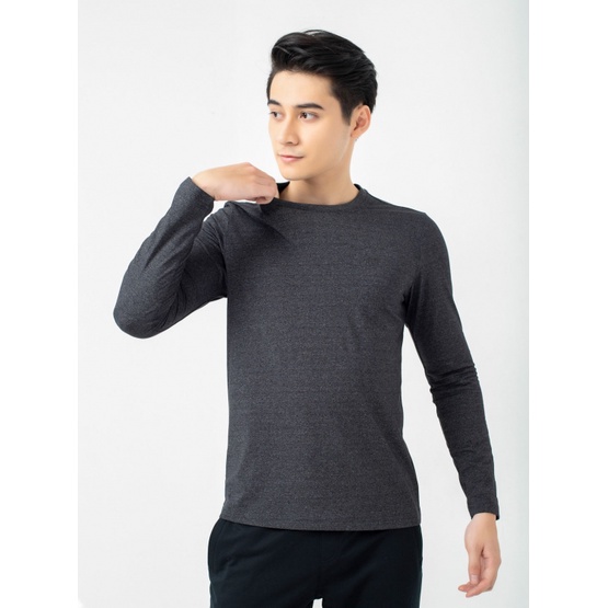 Áo thun nam dài tay Insidemen mỏng vừa siêu bền màu cổ tròn form ôm ILT008W1