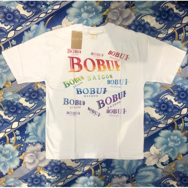 Áo Tay Ngắn BOBUI 3D RAINBOW LOGO - TEE/ WHITE