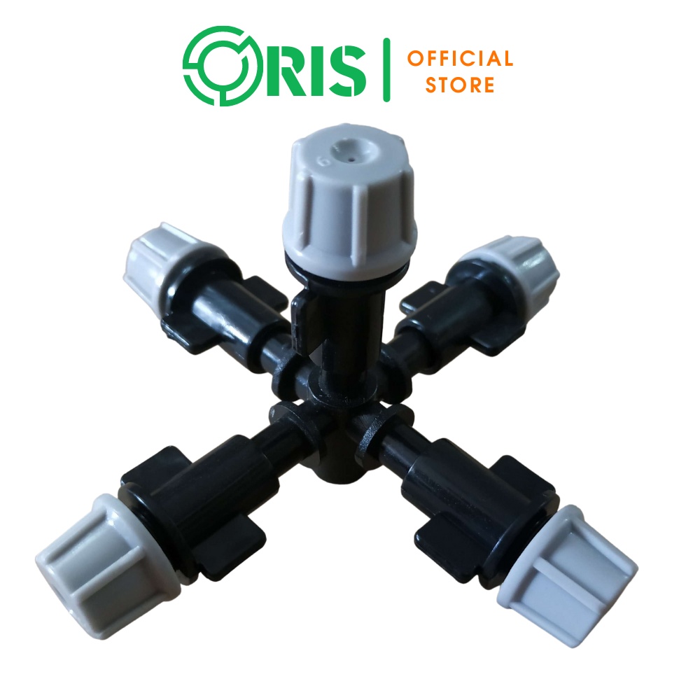 Bộ Béc Tưới Lan, Tưới Phun Sương ORIS 5 Hướng Xám Chống Tắc Nghẹt