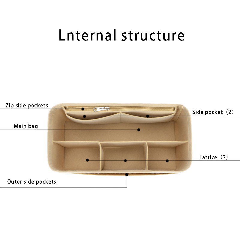 Túi chèn EVERTONER đựng mỹ phẩm thích hợp cho túi xách Liz Visetos