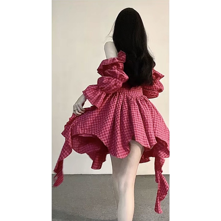 Áo Kiểu Trễ Vai Màu Trắng / Đỏ Hồng Thời Trang Mùa Hè Cho Nữ